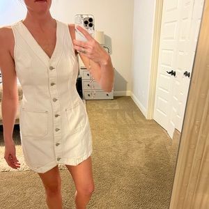 Lulus sz L white denim button up dress